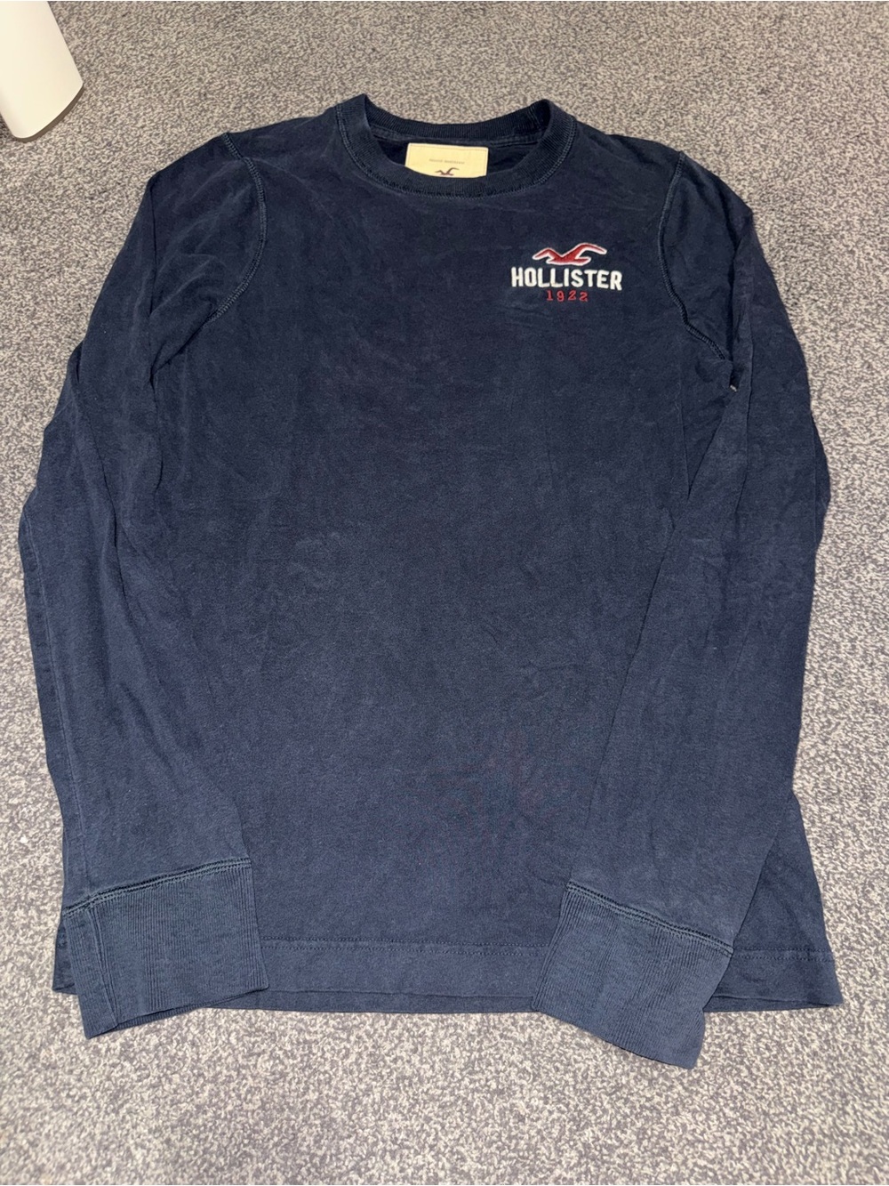 Y2K Hollister Long Sleeve Shirt Men’s Medium Navy Blue Stretch Soft Tee